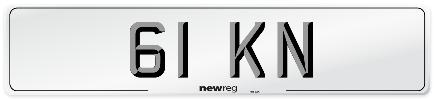 61 KN Number Plate from New Reg